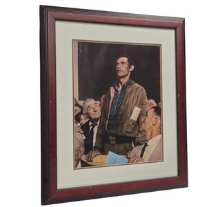 Norman Rockwell Freedom of Speech Framed Print Four Freedoms Americana Wall Art